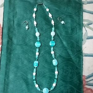 Earrings and necklace